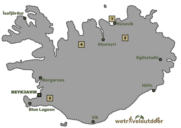 Alternatieven Blue Lagoon IJsland kaart