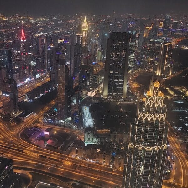 Uitzicht over Dubai stad
