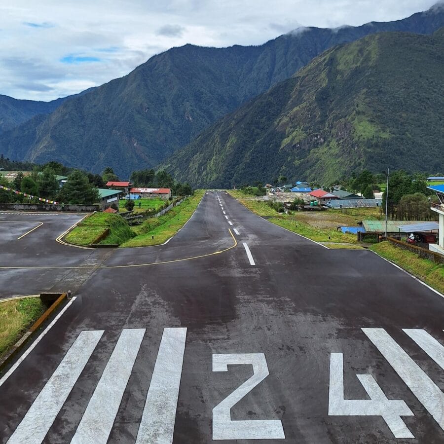 Runway Lukla airport Nepal