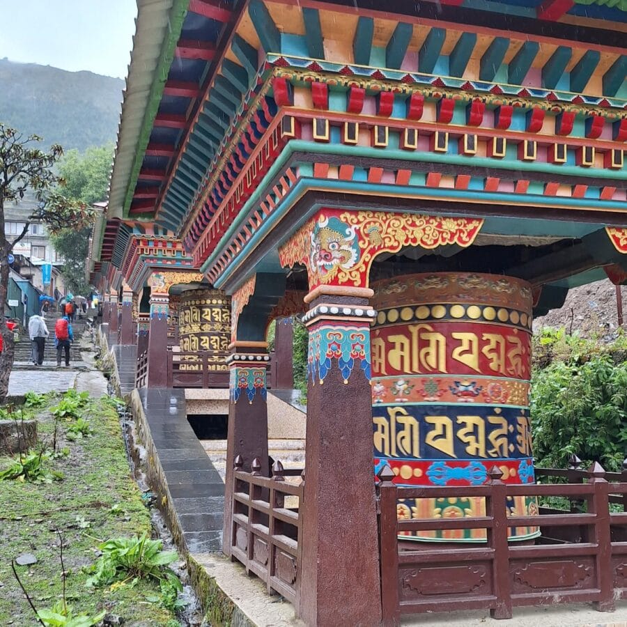 Tibetan prayer wheel Nepal