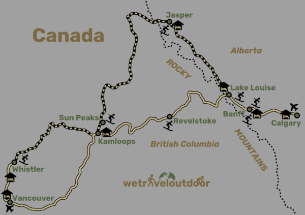 Our Winter Road Trip Itinerary Canada West (British Columbia and Alberta)