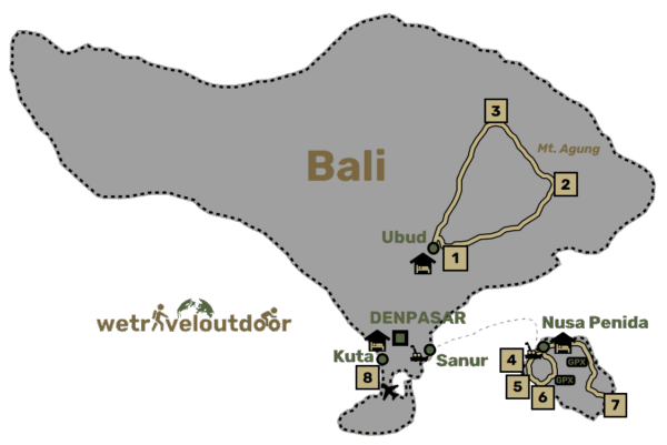 Map of Bali and Nusa Penida by wetraveloutdoor