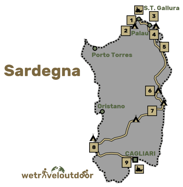 Map of Sardinia by wetraveloutdoor