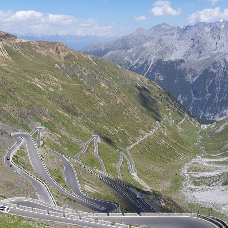 Switzerland Italy Passo dello Stelvio cycling route