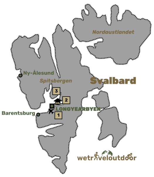 Kaart van Spitsbergen door wetraveloutdoor