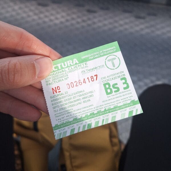 Bolivia La Paz ticket